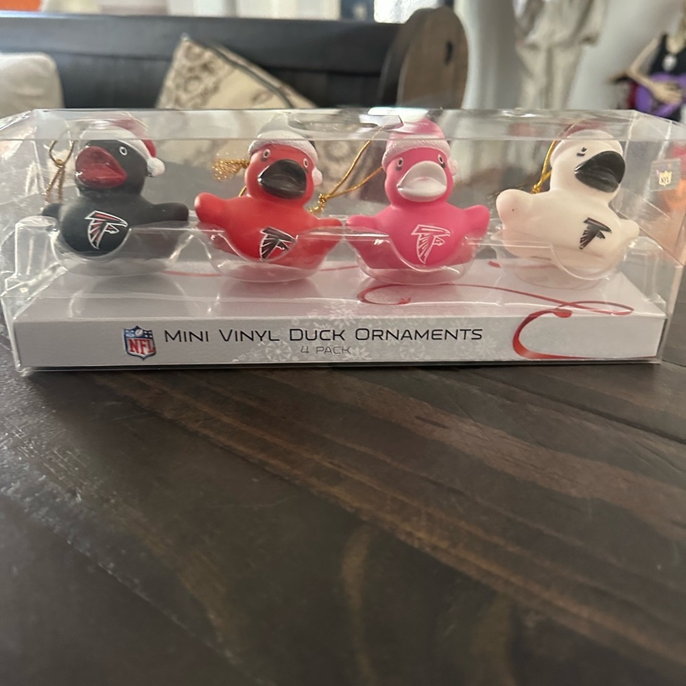 NFL Team Logo Mini Duck Set - Black, Red, Pink, White